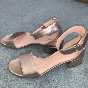 New Gold Clark Heels